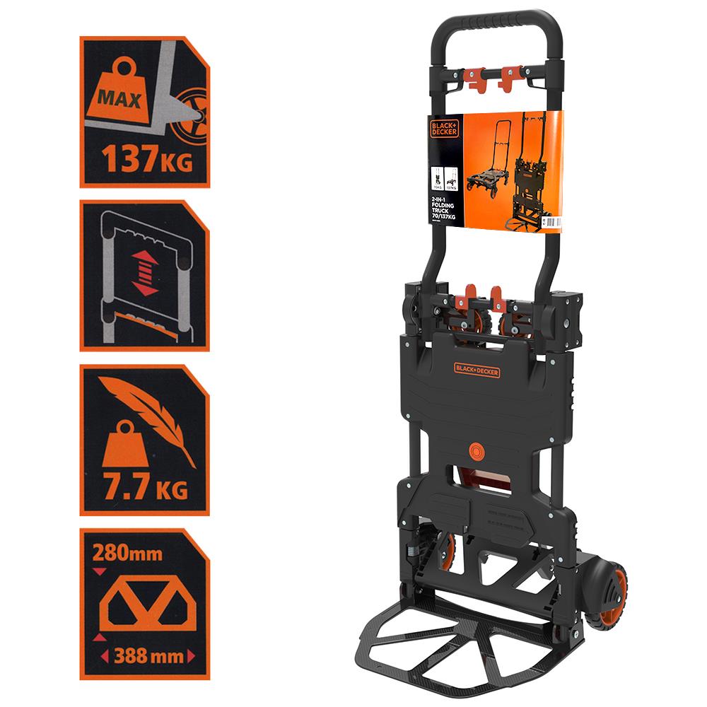 BLACK+DECKER%20BH206%2055/120Kg%20Çok%20Fonksiyonlu%20Katlanır%20El%20Arabası