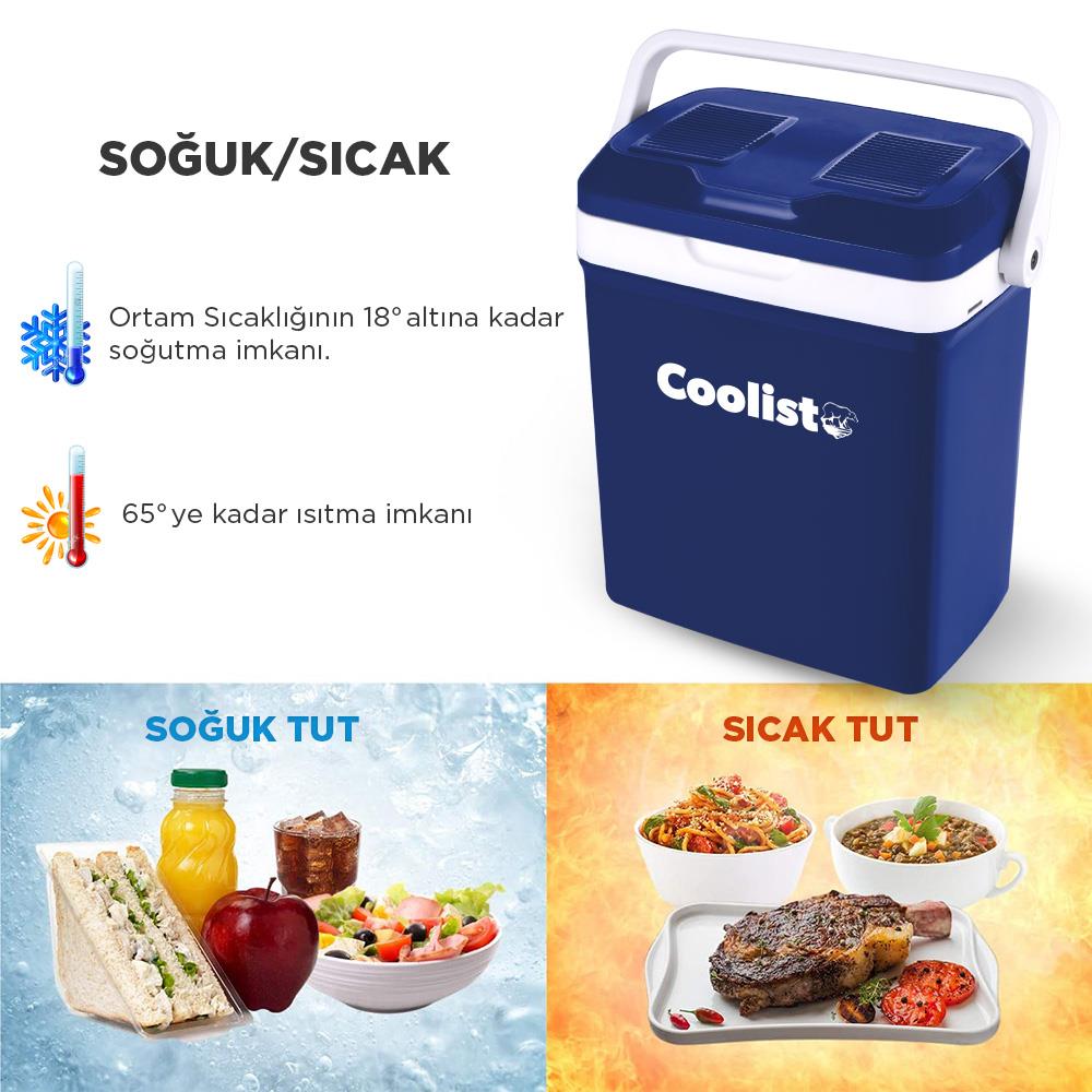 Coolist%20CLT18%2012Volt/220Volt%20AC/DC%2018%20Litre%20Sıcak/Soğuk%20Oto%20Buzdolabı