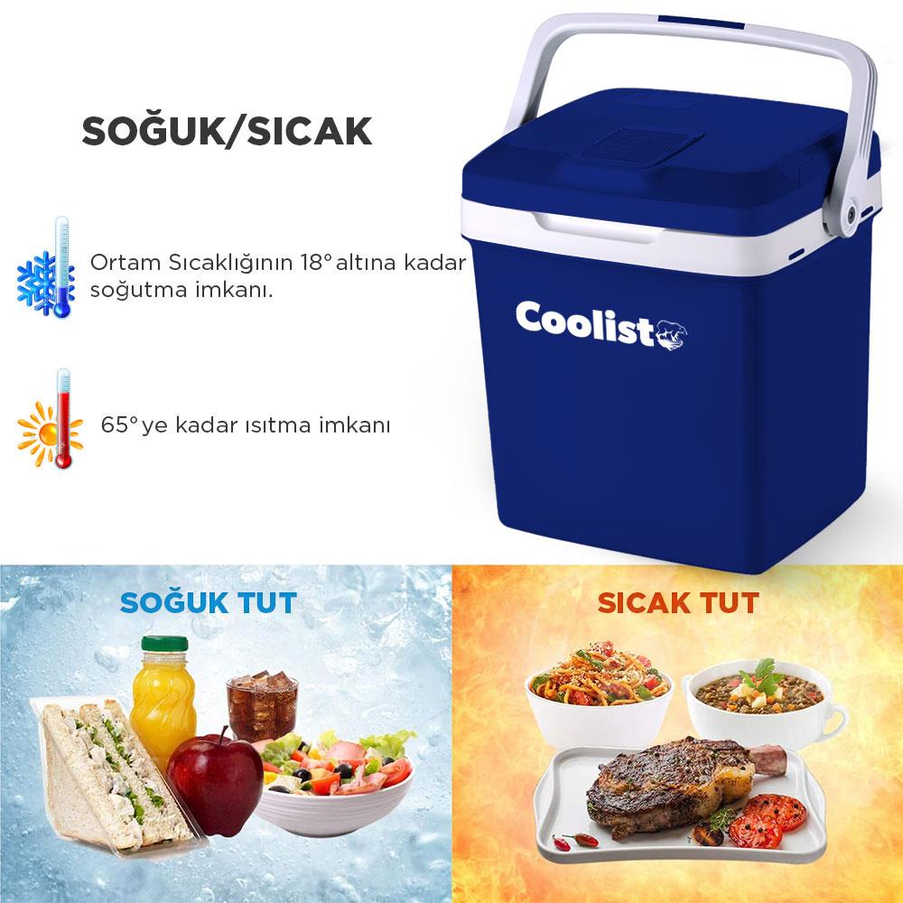 Coolist%20CLT26%2012Volt/220Volt%20AC/DC%2026%20Litre%20Sıcak/Soğuk%20Oto%20Buzdolabı