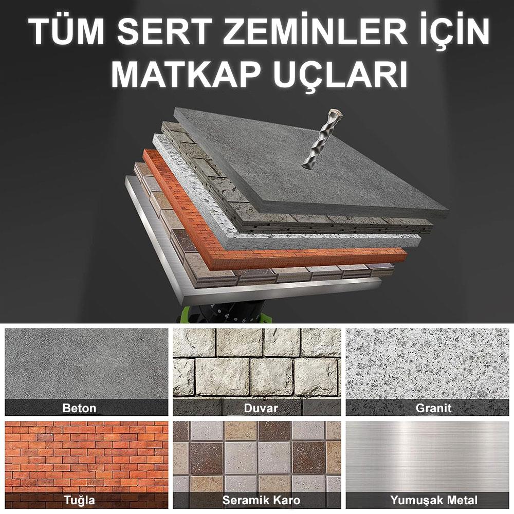 CAT%20DA04901%208%20Parça%20Tungsten%20Karbür%20Beton%20Matkap%20Uç%20Seti