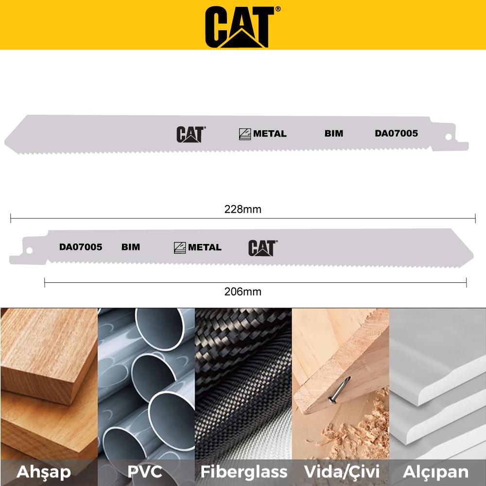 CAT%20DA07005%20228mm%202%20Parça%20Profesyonel%20Metal/Çivili%20Ahşap%20Kesme%20Tilki%20Kuyruğu%20Testere%20Ucu