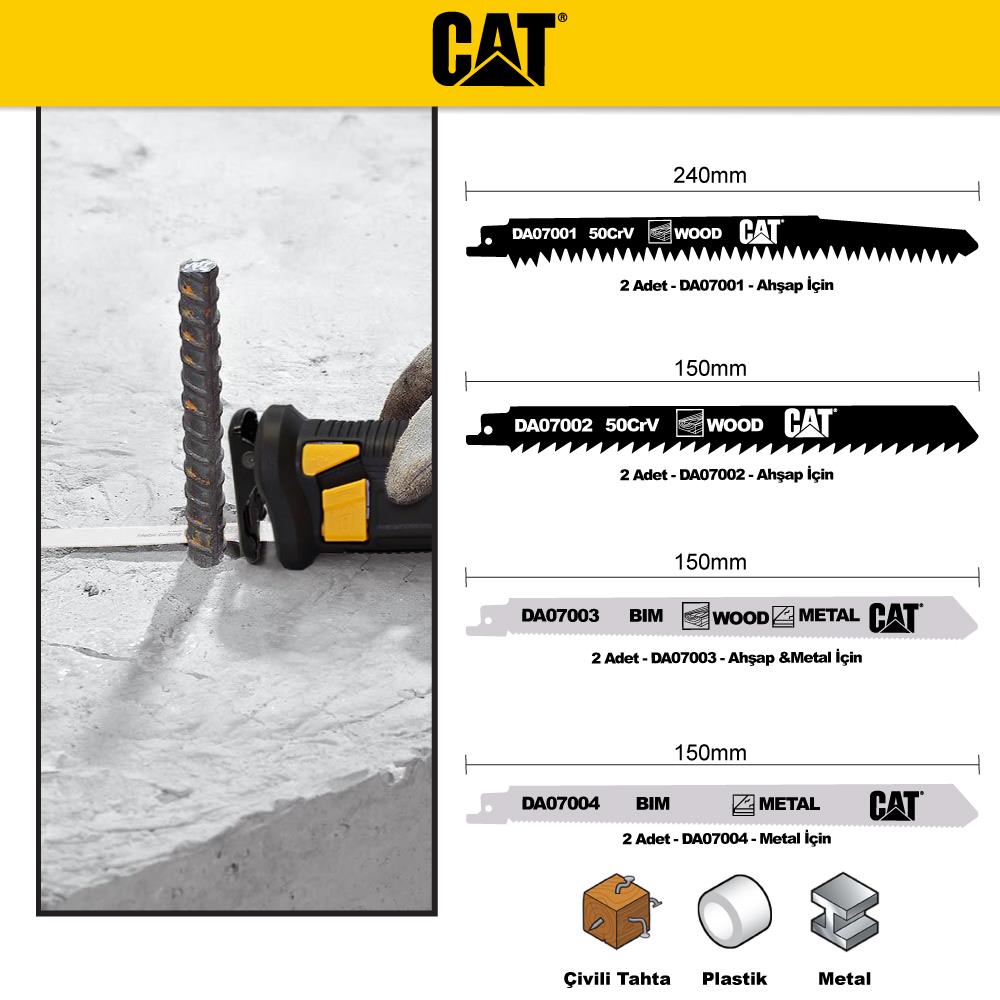 CAT%20DA07901%208%20Parça%20Profesyonel%20Metal/Ahşap%20Kesme%20Tilki%20Kuyruğu%20Testere%20Ucu