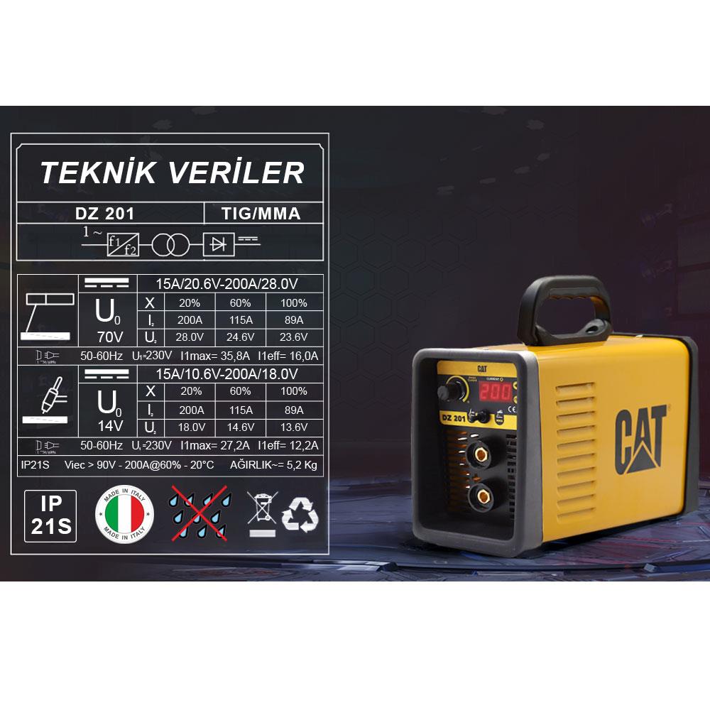 CAT%20DZ201T%20200%20Amp.%20TIG%20LIFT/MMA%20Çanta%20Tipi%20Prof.%20Dijital%20İnverter%20Kaynak%20Makinesi