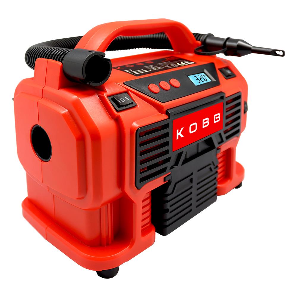 KOBB%20KB300%2012Volt/220Volt%20160%20PSI%20Dijital%20Basınç%20Göstergeli%20Lastik%20&%20Yatak%20Şişirme%20Pompası