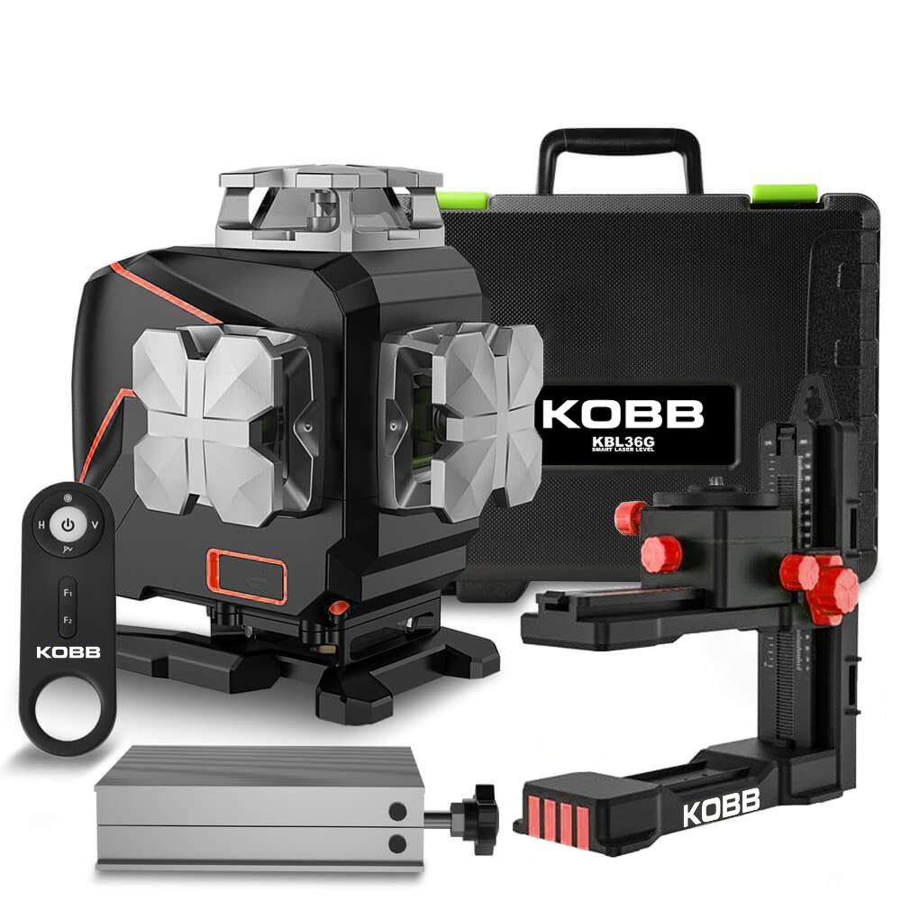 KOBB%20KBL36G%20Prof%20Li-ion%20Şarj%204X360⁰%20LCD%20Ekran%20Oto%20Hiza%20Yeşil%20Çapraz%20Çizgi%20Lazer%20Dist.UK%20Taşıma%20Çanta