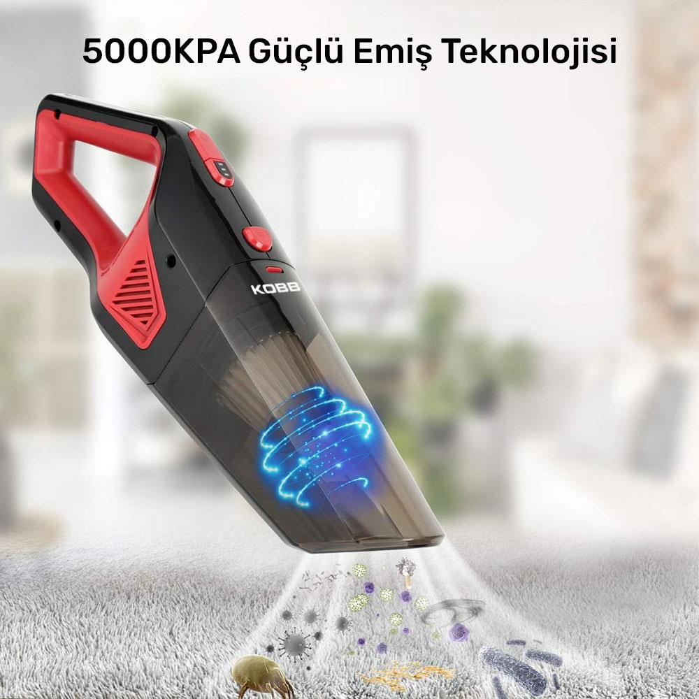 KOBB%20KBV12%2012Volt/120Watt%20Araç%20Süpürgesi%20+%205%20Parça%20Aksesuar%20Seti%20+%20Taşıma%20Çantası