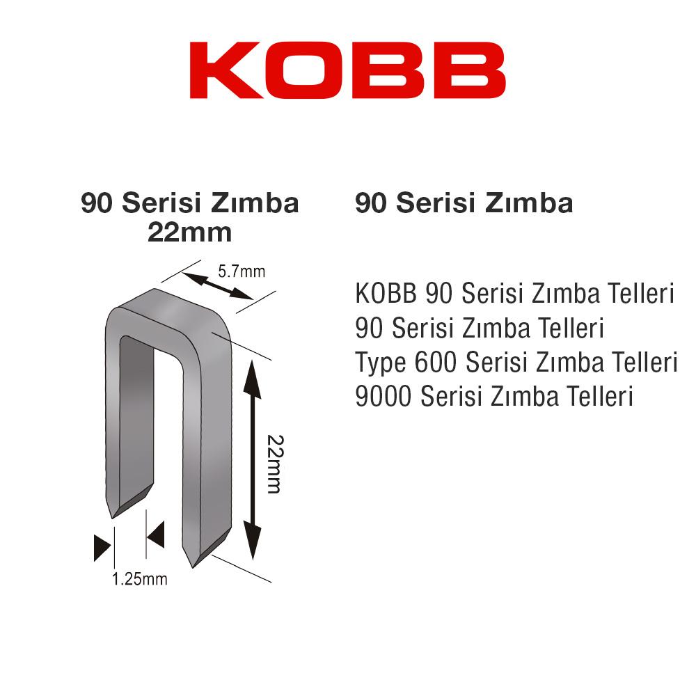 KOBB%20KBZ9022%2022mm%202500%20Adet%2090%20Serisi%20Ağır%20Hizmet%20Tipi%20Zımba%20Teli