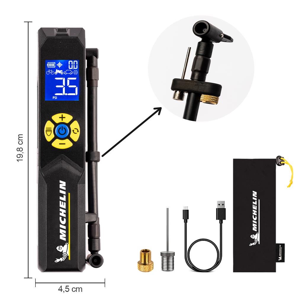 Michelin%20MC33382%20Şarjlı%20Li-on%20150%20PSI%20Taşınabilir%20Dijital%20Göstergeli%20Led%20Aydınlatmalı%20Lastik%20Pompası