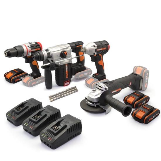 WORX WXKS5 WX354.9 + WX272.9 + WX380.9 + WX812.9 + WA3601 20V/2Ah Pro Kombo Set