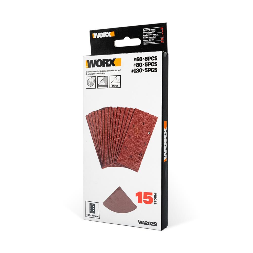 WORX%20WA2029%20185x95mm%2060,%2080,%20120%20Kum,%2015%20Adet%20Cırtlı%20Universal%20Zımpara%20Kâğıdı%20Seti