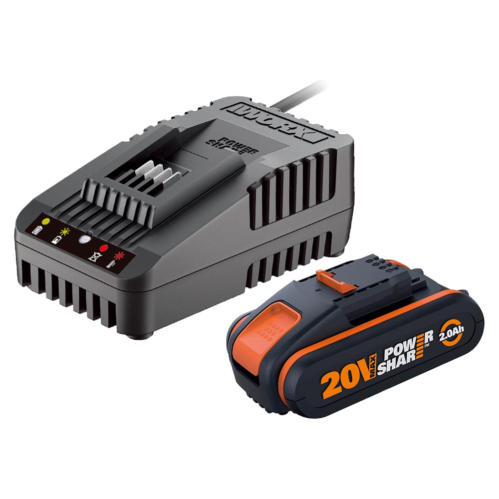 WORX%20WA3601%2020Volt%202.0Ah.%20PowerShare%20Li-ion%20Akü%20ve%20Akü%20Şarj%20Cihazı