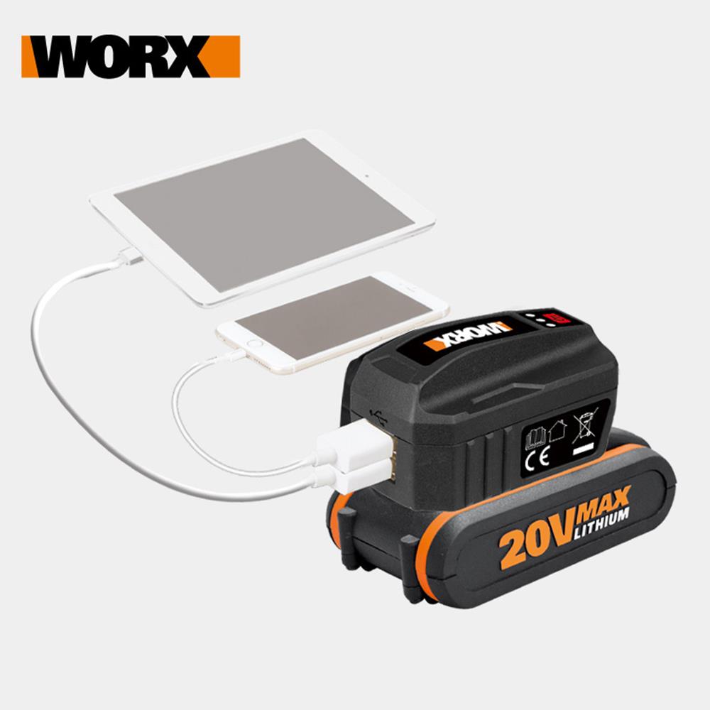 WORX%20WA4009%2020Volt%202A%20Çift%20Çıkışlı%20USB%20Port%20(Akü%20Dahil%20Değildir)