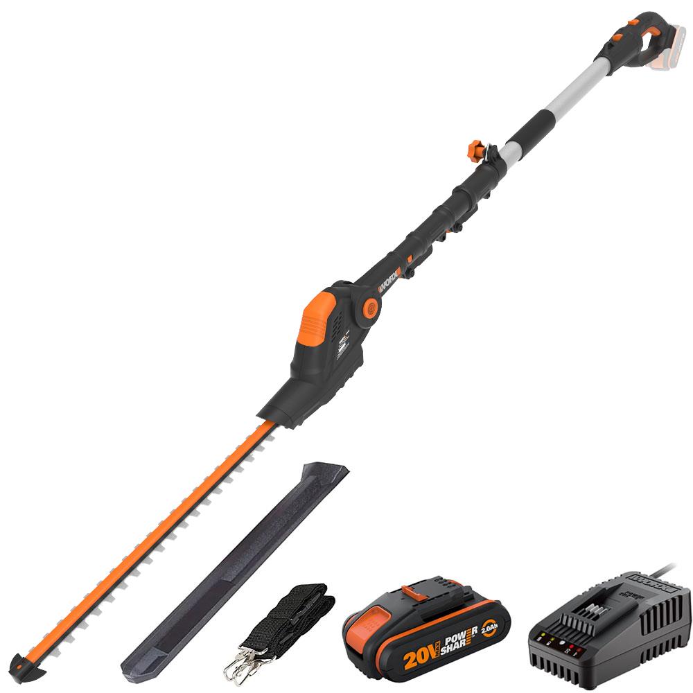 WORX%20WG252E%2020Volt%202.0Ah%20Li-ion%20Tek%20Akülü%2045CM%20Profesyonel%20Teleskobik%20Saplı%20Açı%20Ayarlı%20Çit%20Budama