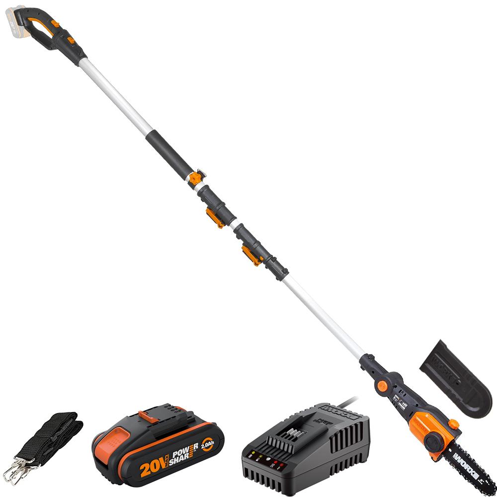 WORX%20WG349E%2020Volt%202.0Ah%20Li-ion%20Tek%20Akülü%2020CM%20Prof.%20Teleskobik%20Saplı%20Açı%20Ayarlı%20Zincirli%20Dal%20Budama