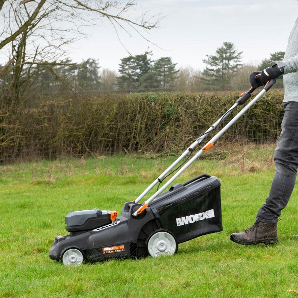 WORX%20WG737E%2040Volt%204.0Ah.%20Li-ion%2037CM%20Profesyonel%20Kömürsüz%20Şarjlı%20Çim%20Biçme