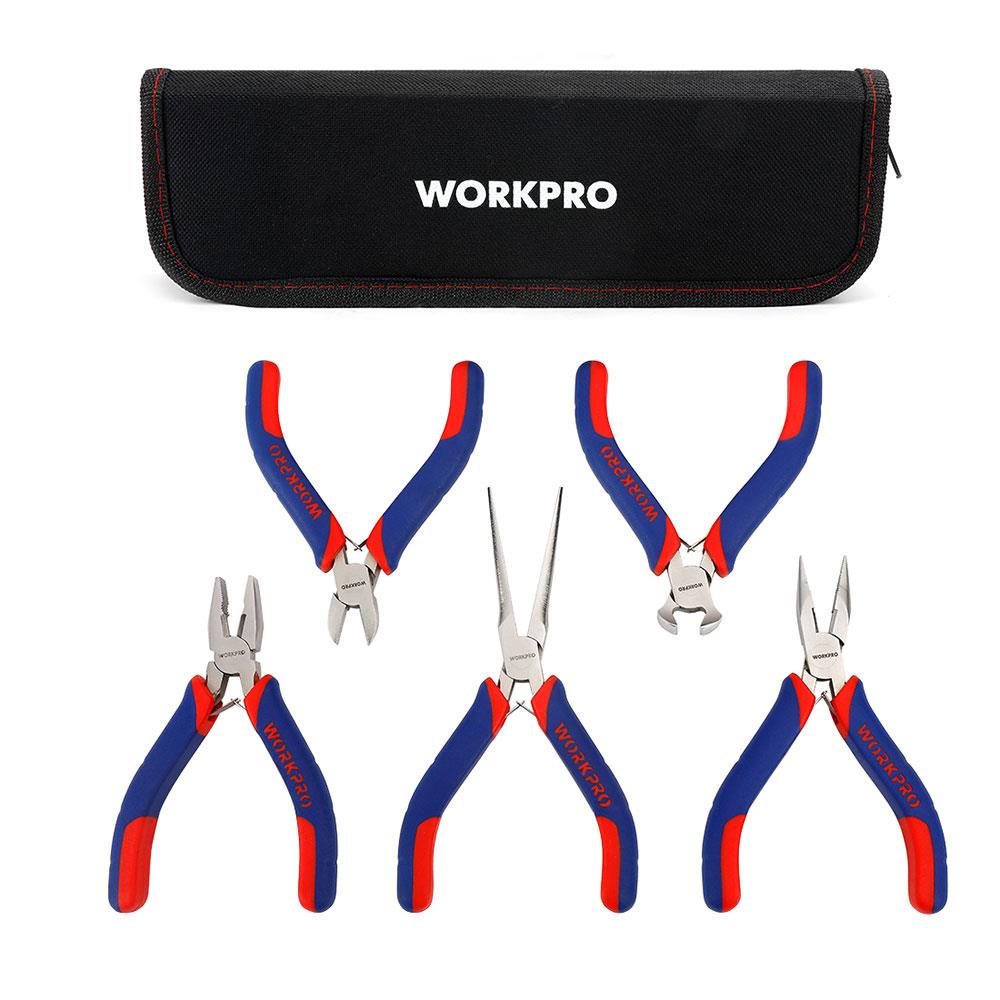 WORKPRO%20WP201015%20CR-V%205%20Parça%20Elektronikçi%20Profesyonel%20Mini%20Pense%20Seti%20+%20Bez%20Taşıma%20Çantası