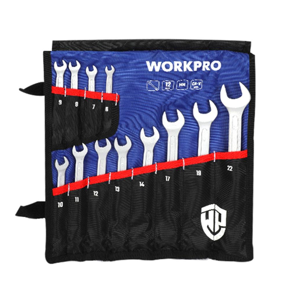 WORKPRO%20WP202576%206-22mm%2012%20Parça%20CR-V%20Profesyonel%20Kombine%20Anahtar%20Takımı%20+%20Bez%20Taşıma%20Kılıfı