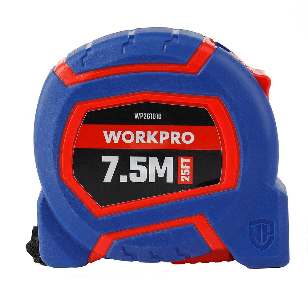 WORKPRO%20WP261010%207,5Mx25mm/25Ft.%20Naylon%20Kaplama%20Sarı%20Çelik%20Şerit%20Metre