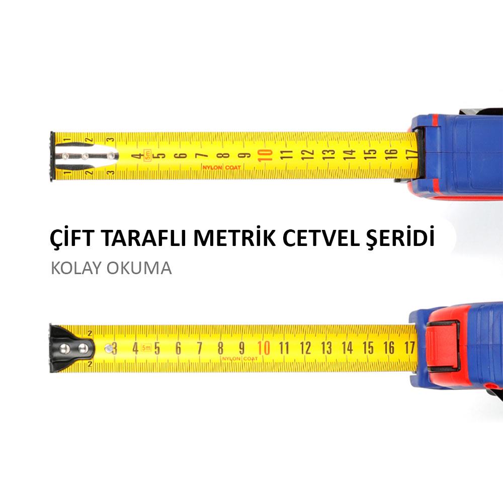 WORKPRO%20WP261044%208Mx25mm%20Naylon%20Kaplama%20Sarı%20Çift%20Taraflı%20Manyetik%20Çelik%20Şerit%20Metre