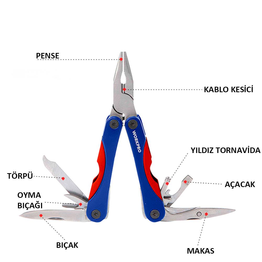 WORKPRO%20WP382017%2012%20IN%201%20Çok%20Fonksiyonlu%20Profesyonel%20Mini%20Pense%20Seti%20+%20Taşıma%20Kılıfı