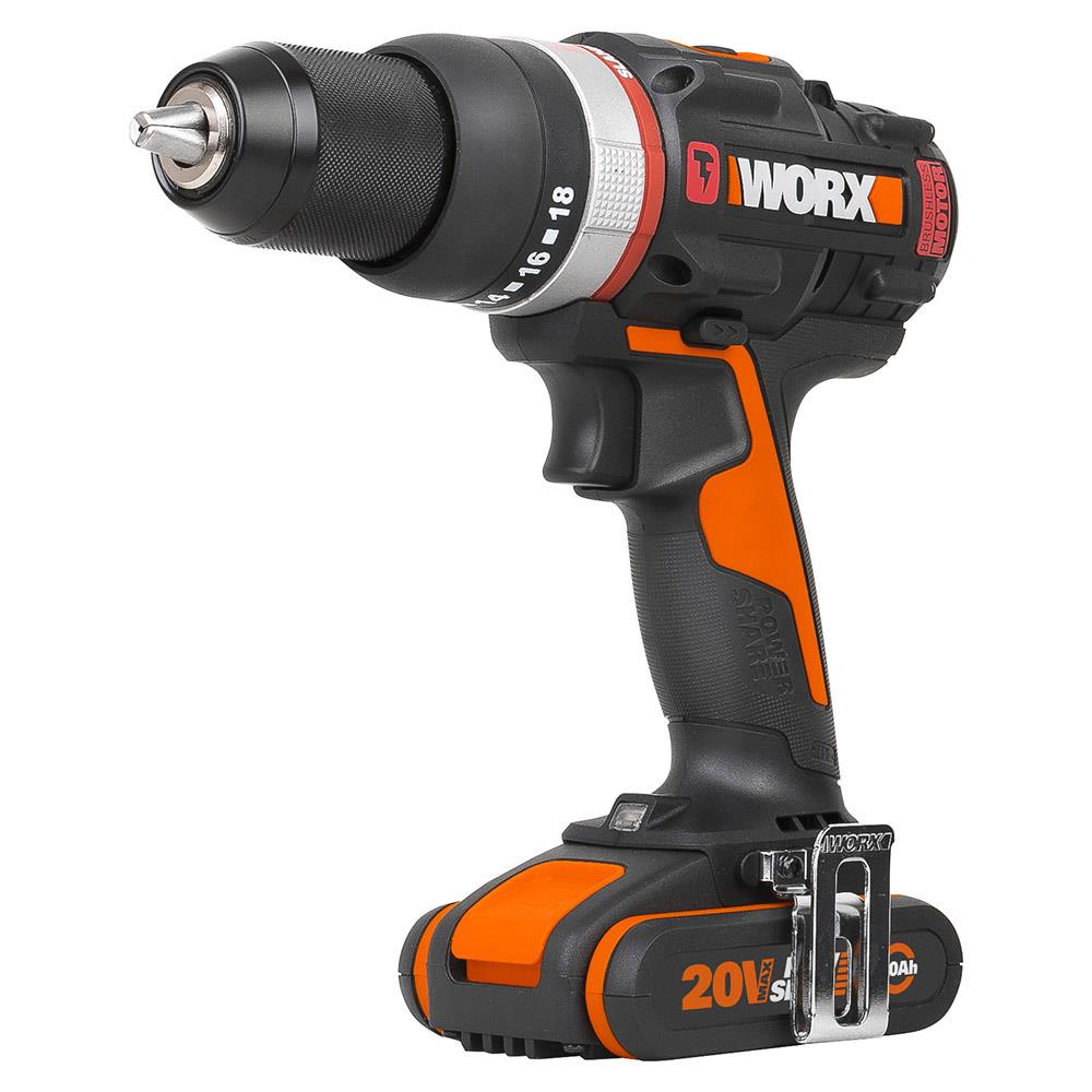 WORX%20WX-JCR%2020Volt/2.0Ah%20Li-ion%20Çift%20Akülü%20Kömürsüz%20Profesyonel%20Darbeli%20Şarjlı%20Matkap