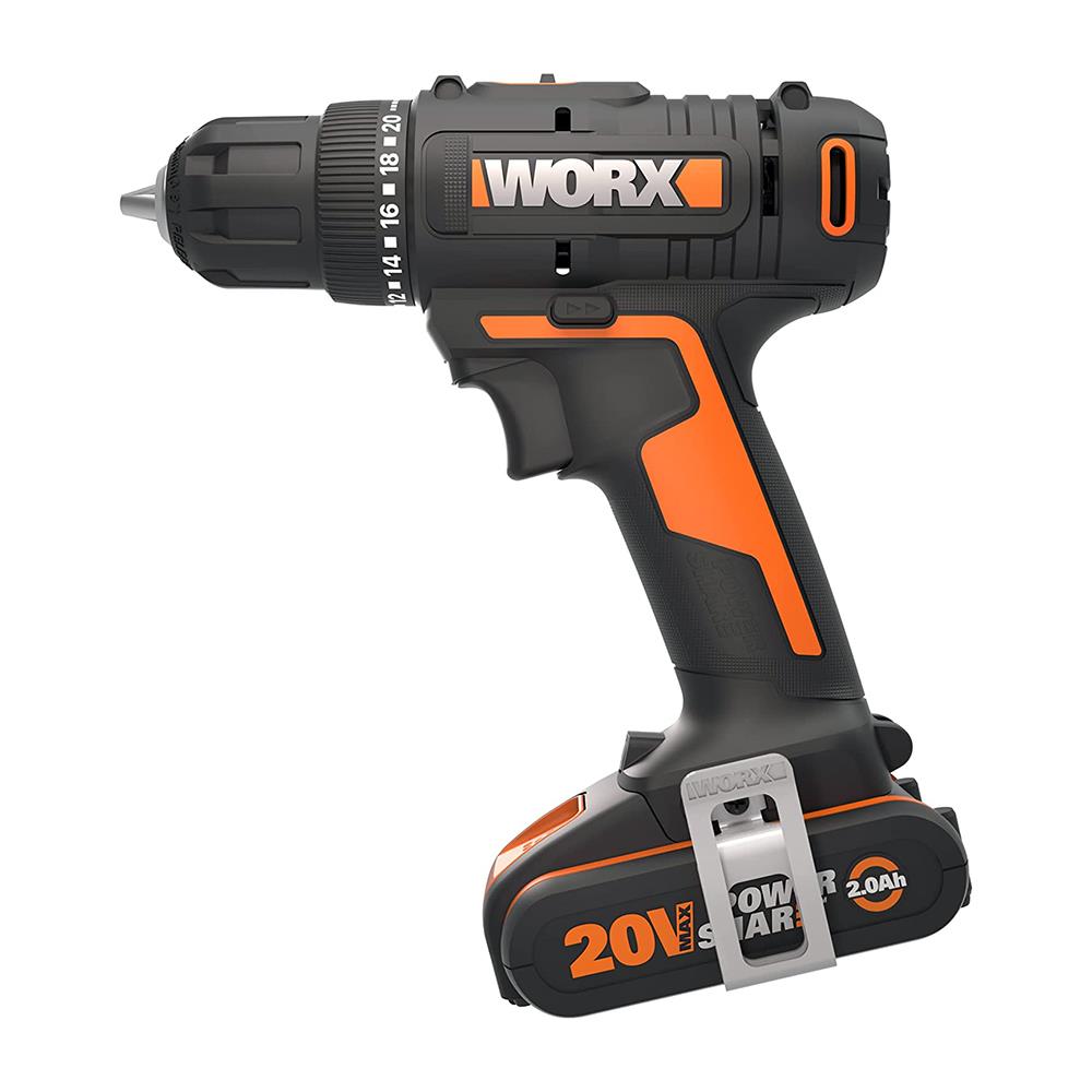 WORX%20WX100%2020Volt/2.0Ah.%20Li-ion%20Tek%20Akülü%20Profesyonel%20Şarjlı%20Matkap