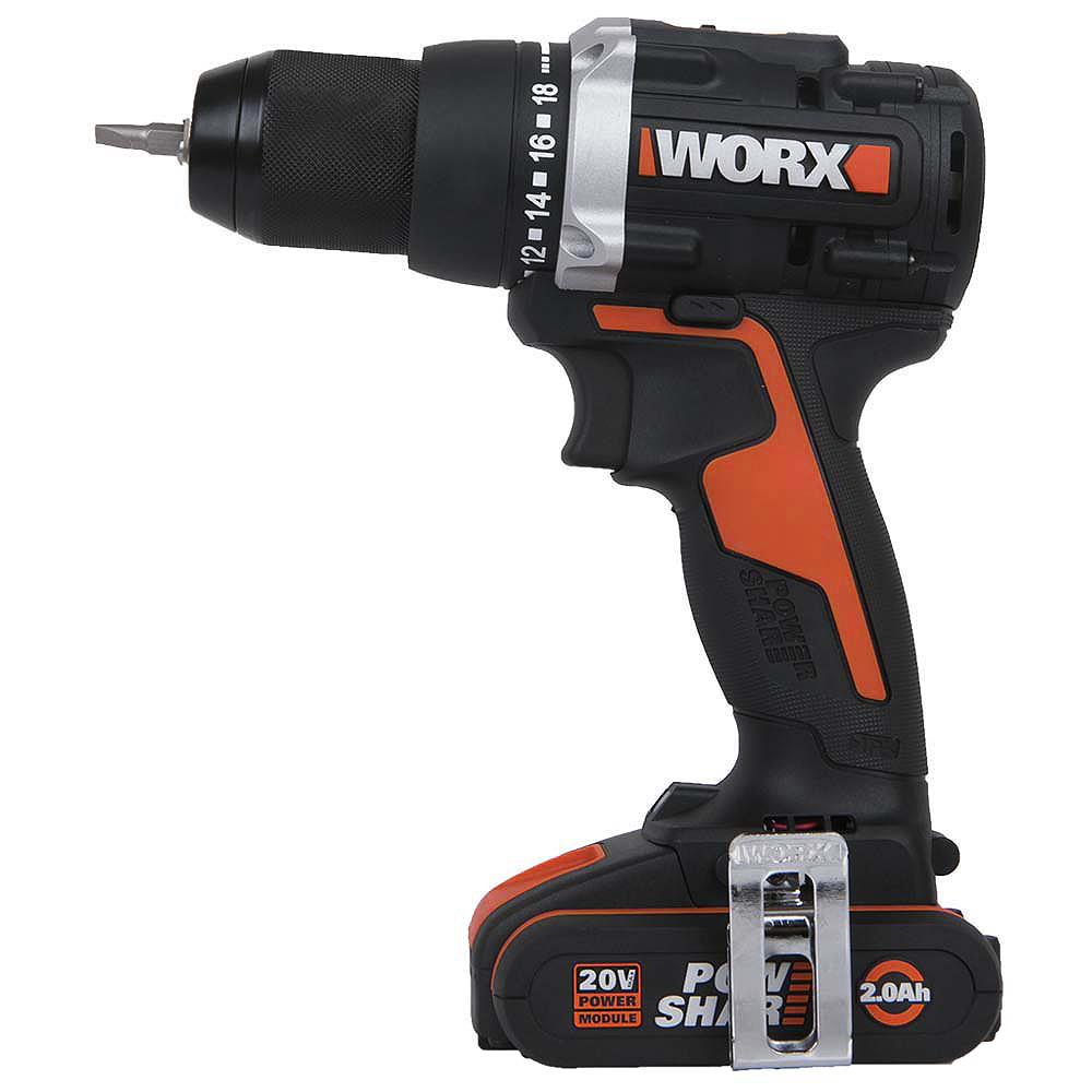 WORX%20WX102%2020Volt/2.0Ah%20Li-ion%20Çift%20Akülü%20Kömürsüz%20Profesyonel%20Şarjlı%20Matkap