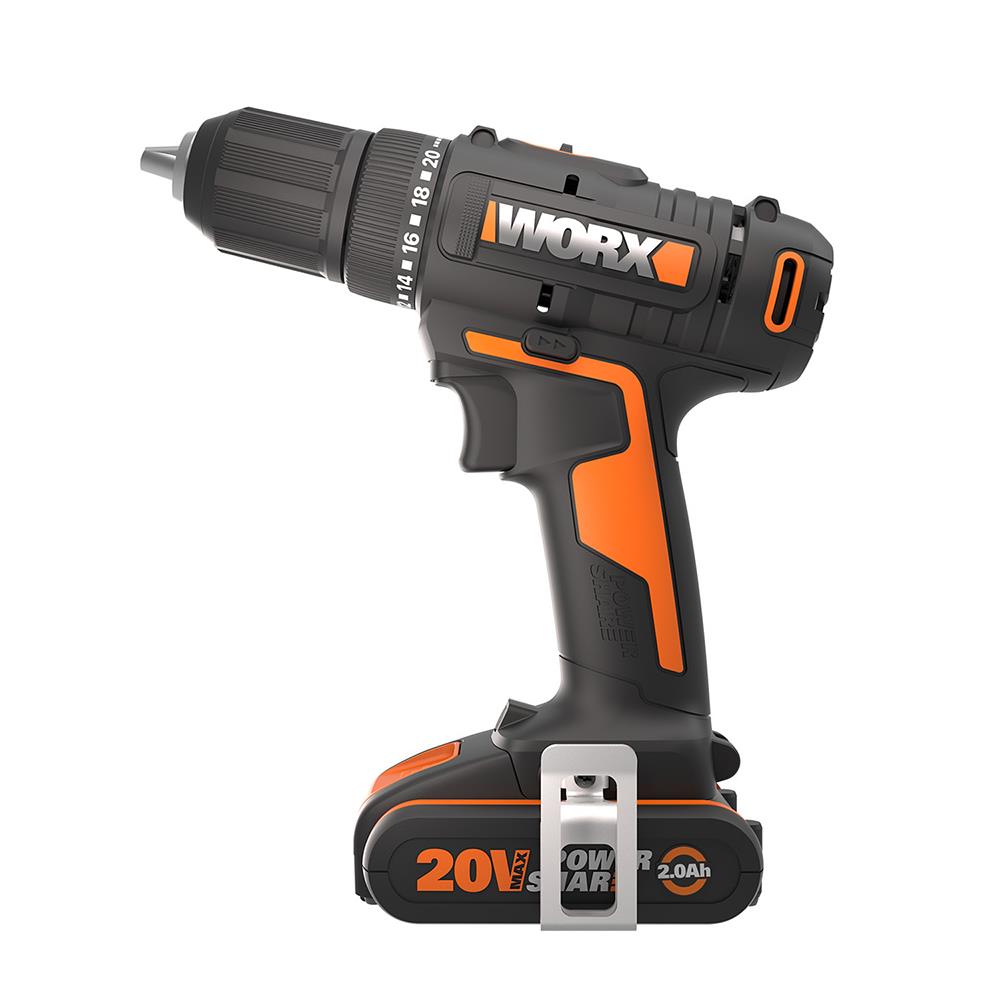 WORX%20WX108%2020Volt/2.0Ah.%20Li-ion%20Çift%20Akülü%20Profesyonel%20Şarjlı%20Matkap