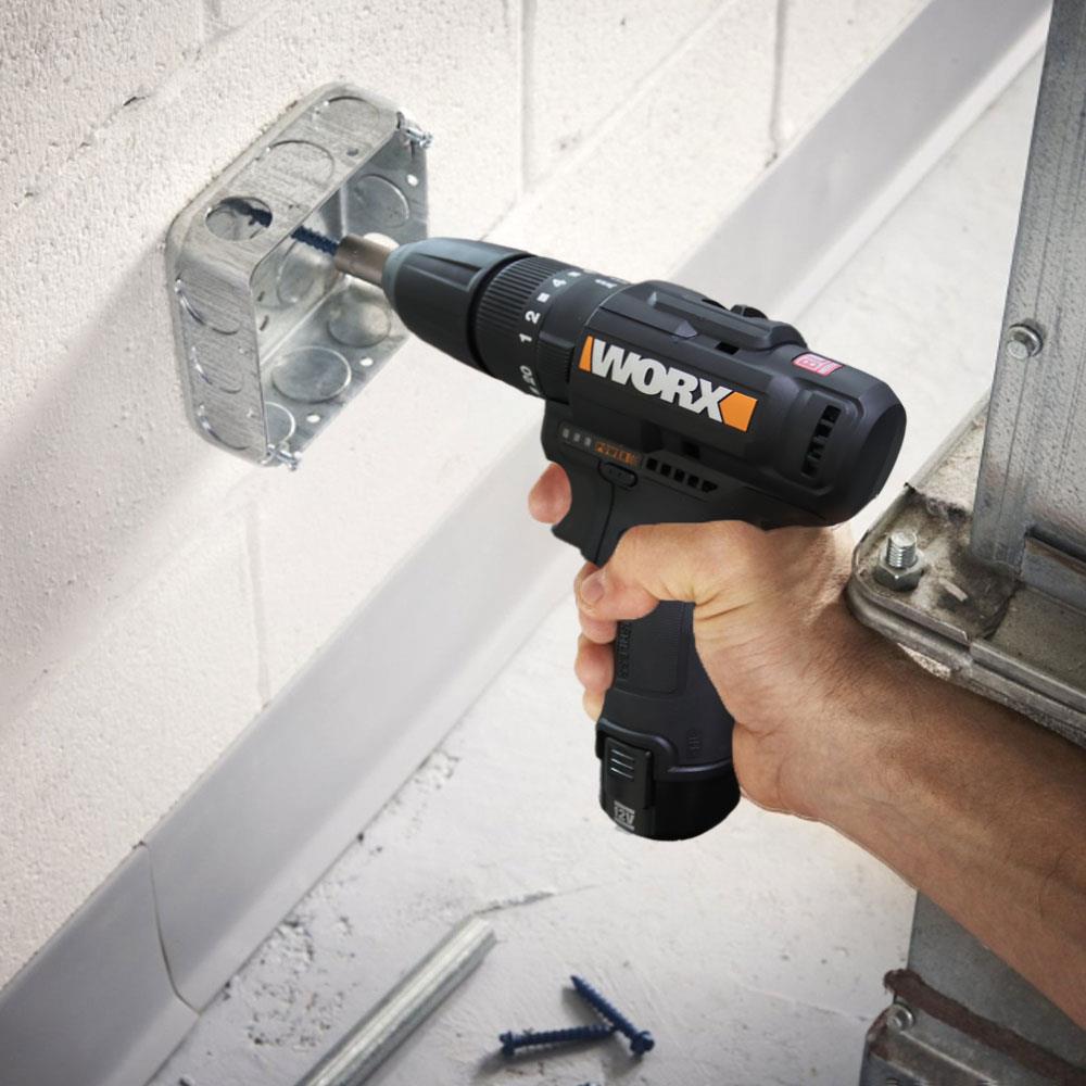 WORX%20WX121%2012Volt/2.0Ah%20Li-ion%20Çift%20Akülü%20Kömürsüz%20Profesyonel%20Şarjlı%20Darbeli%20Matkap%20+%205%20Parça%20Aksesuar