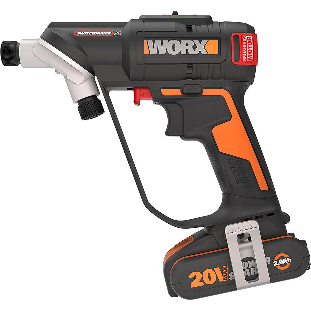 WORX%20WX177%2020Volt/2.0Ah%20Li-ion%20Döner%20Kafa%20ve%20Çift%20Mandrenli%20Profesyonel%20Kömürsüz%20Şarjlı%20Matkap