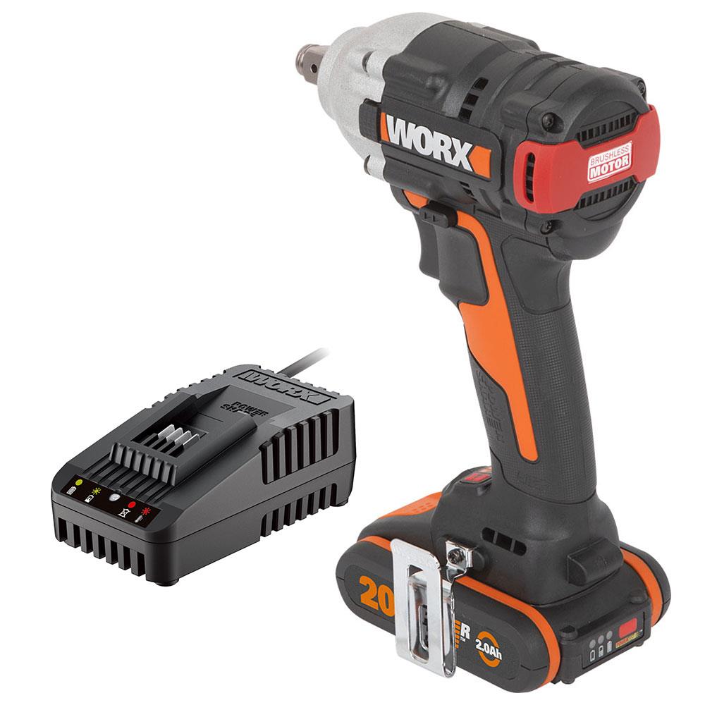 WORX%20WX272.9C%2020Volt/2.0Ah%20Li-ion%20Tek%20Akülü%20Şarjlı%20300Nm%20Kömürsüz%20Profesyonel%20Somun%20Sıkma