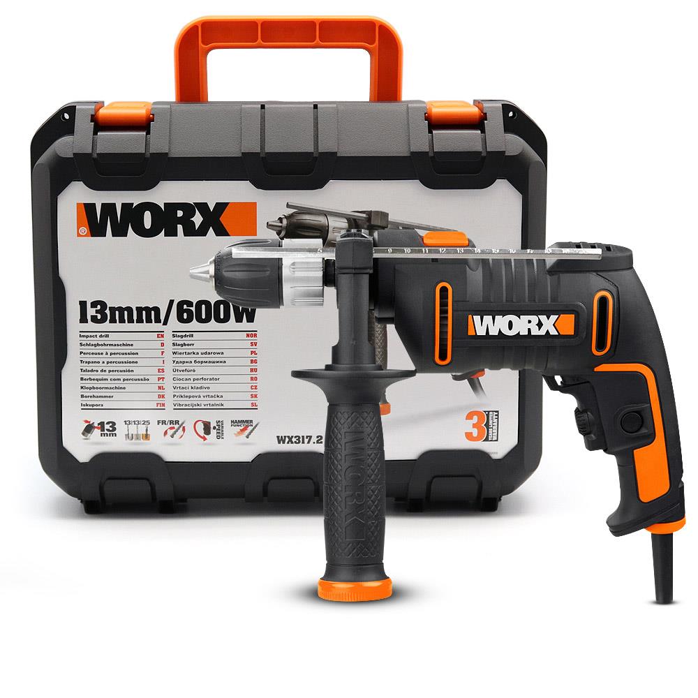 WORX%20WX317.2%20600Watt%2013mm%20Profesyonel%20Darbeli%20Matkap