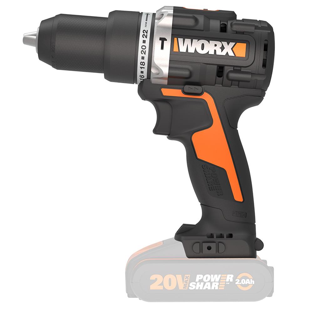 WORX%20WX352.9%2020Volt%20Kömürsüz%20Profesyonel%20Şarjlı%20Darbeli%20Matkap%20(Akü%20Dahil%20Değildir)