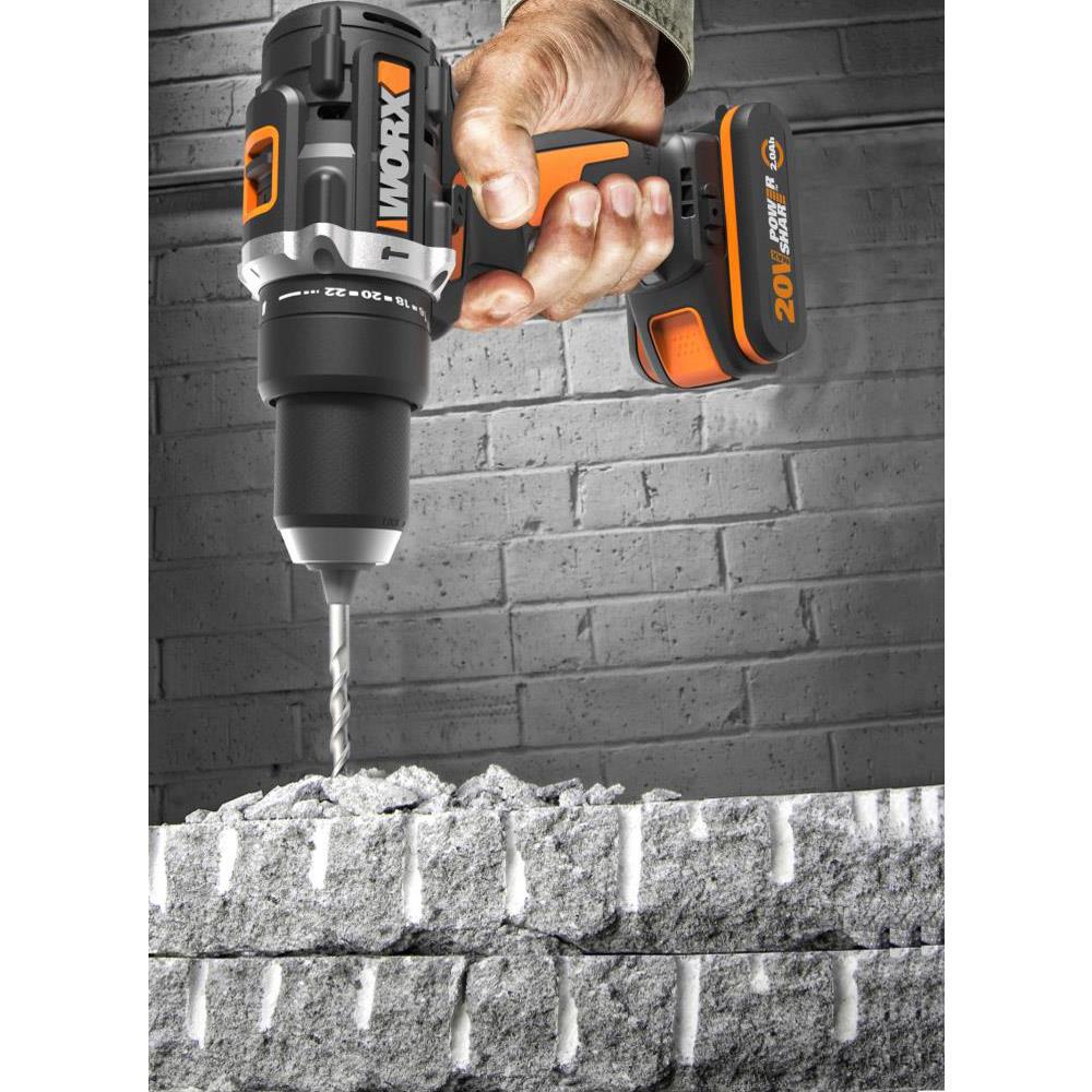 WORX%20WX352.9%2020Volt%20Kömürsüz%20Profesyonel%20Şarjlı%20Darbeli%20Matkap%20(Akü%20Dahil%20Değildir)