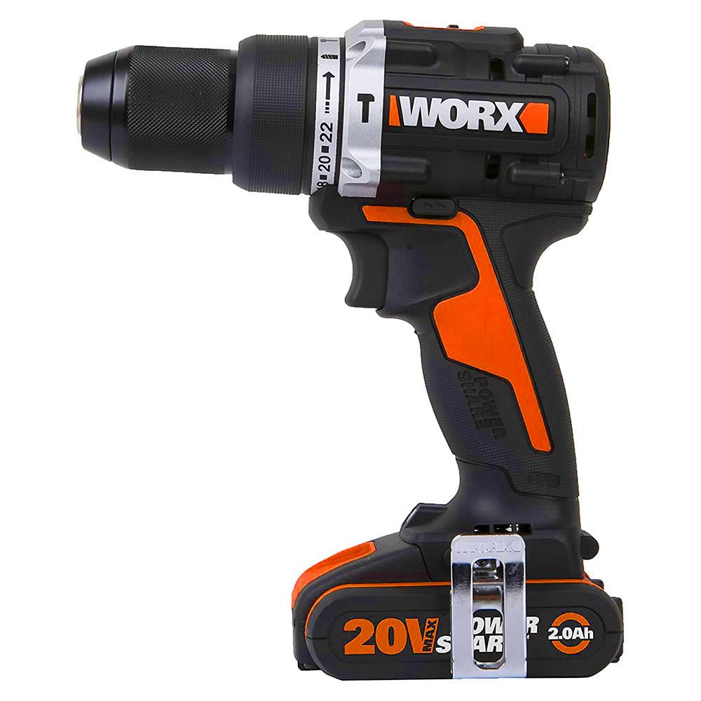 WORX%20WX352%2020Volt/2.0Ah%20Li-ion%20Çift%20Akülü%20Kömürsüz%20Profesyonel%20Şarjlı%20Darbeli%20Matkap