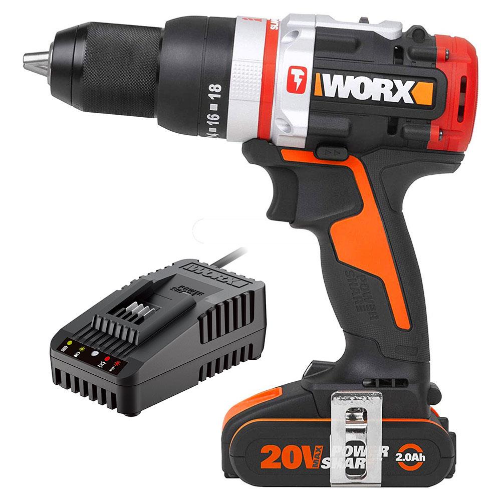 WORX%20WX354.9C%2020Volt/2.0Ah%20Li-ion%20Tek%20Akülü%20Kömürsüz%20Profesyonel%20Darbeli%20Şarjlı%20Matkap