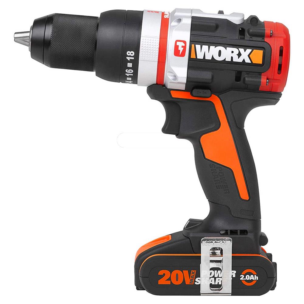 WORX%20WX354%2020Volt/2.0Ah%20Li-ion%20Çift%20Akülü%20Kömürsüz%20Profesyonel%20Darbeli%20Şarjlı%20Matkap