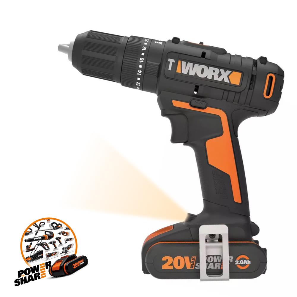 WORX%20WX370%2020Volt/2Ah.%20Li-ion%20Çift%20Akülü%20Profesyonel%20Şarjlı%20Darbeli%20Matkap%20+%2030%20Parça%20Aksesuar%20Seti