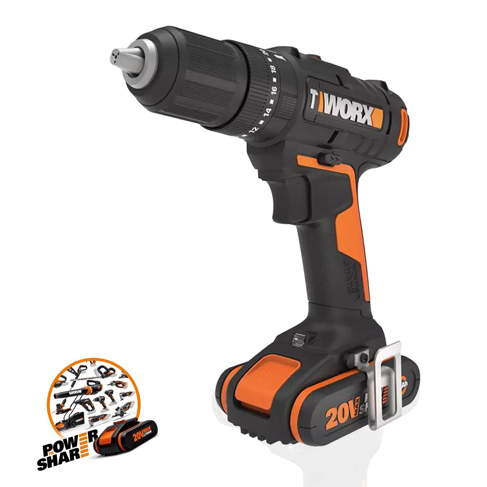 WORX%20WX370%2020Volt/2Ah.%20Li-ion%20Çift%20Akülü%20Profesyonel%20Şarjlı%20Darbeli%20Matkap%20+%2030%20Parça%20Aksesuar%20Seti