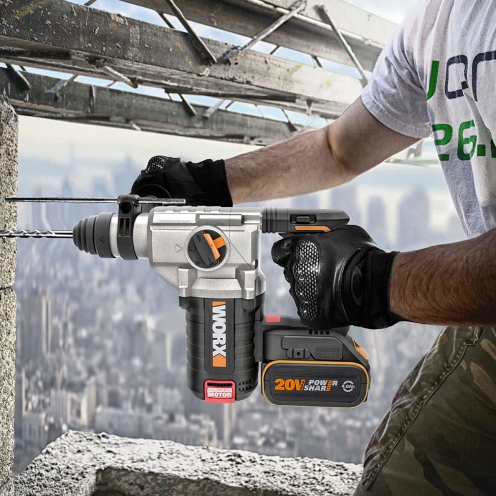 WORX%20WX380.9%2020Volt%202.2J%20Profesyonel%20SDS-Plus%20Pnömatik%20Kırıcı/Delici%20(Akü%20Dahil%20Değildir)