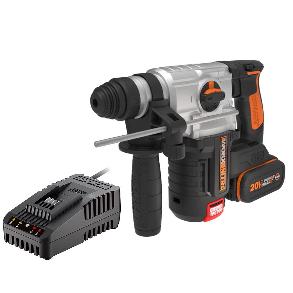 WORX%20WX380.9C%2020Volt%202.0Ah.%202.2J%20Li-ion%20Tek%20Akülü%20Şarjlı%20Profesyonel%20SDS-Plus%20Pnömatik%20Kırıcı/Delici