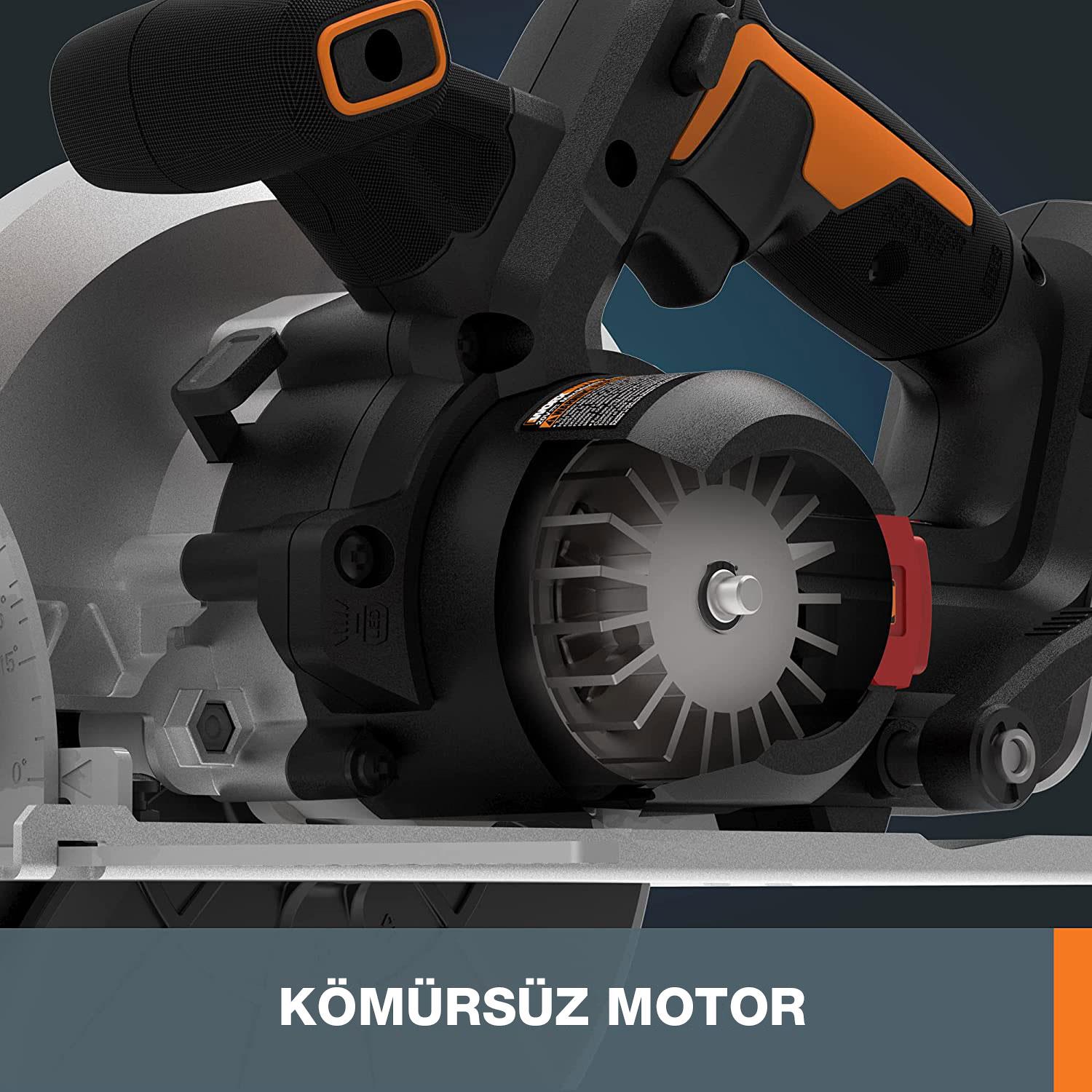 WORX%20WX520.9%2020Volt%20190mm%20Kömürsüz%20Profesyonel%20Şarjlı%20Daire%20Testere%20(Akü%20Dahil%20Değildir)