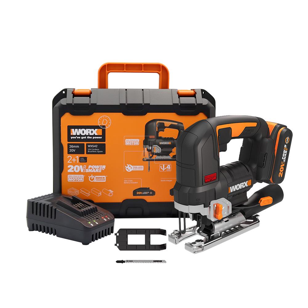 WORX%20WX542%2020Volt%202.5Ah.%20Li-ion%20Tek%20Akülü%20Profesyonel%20Kömürsüz%20Şarjlı%20Dekupaj%20Testere