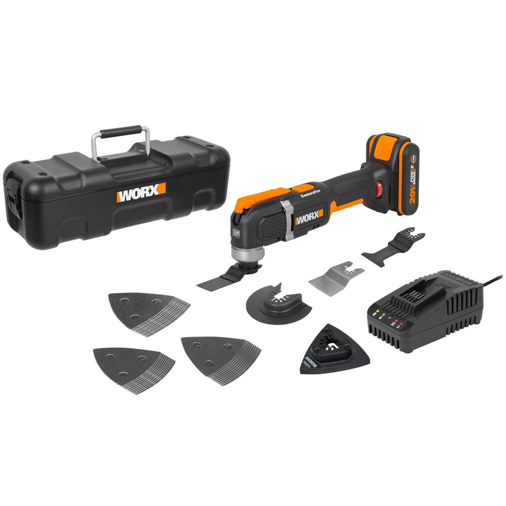 WORX%20WX696%2020Volt%202.0Ah.%20Li-ion%20Profesyonel%20Çok%20Amaçlı%20Devir%20Ayarlı%20Şarjlı%20Kesme,Raspalama,Zımpara