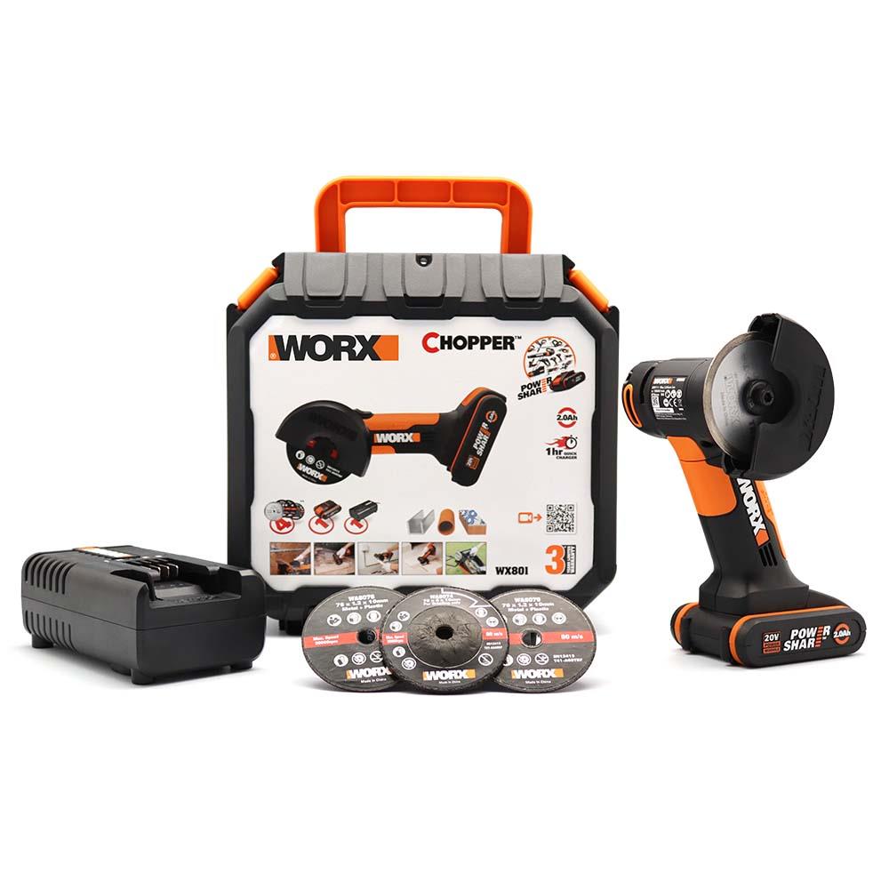 WORX%20WX801%2020Volt%202.0Ah.%20Li-ion%20Profesyonel%20Şarjlı%20Mini%20Multi%20Taşlama