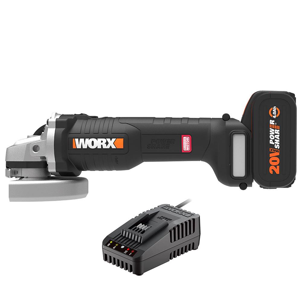 WORX%20WX812.9C%2020Volt%202.0Ah.%20125mm%20Kömürsüz%20Profesyonel%20Tek%20Akülü%20Şarjlı%20Avuç%20Taşlama