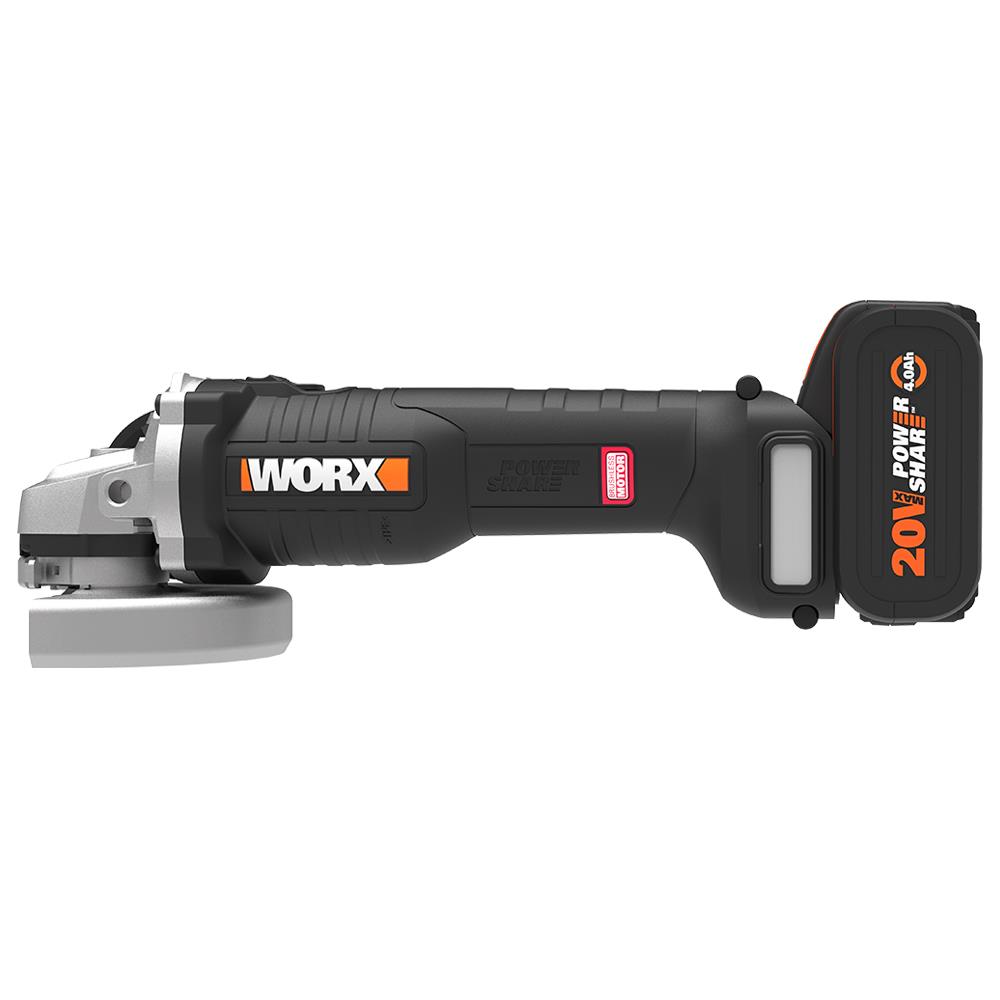 WORX%20WX812%2020Volt%204.0Ah.%20125mm%20Kömürsüz%20Profesyonel%20Şarjlı%20Avuç%20Taşlama