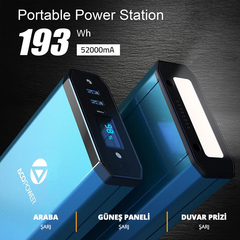 Acopower%20X230%2014.8Volt%2013Amper%20Li-ion%20Yedek%20Buzdolabı%20Aküsü%20+%20Powerbank%20+%20LED%20Lamba