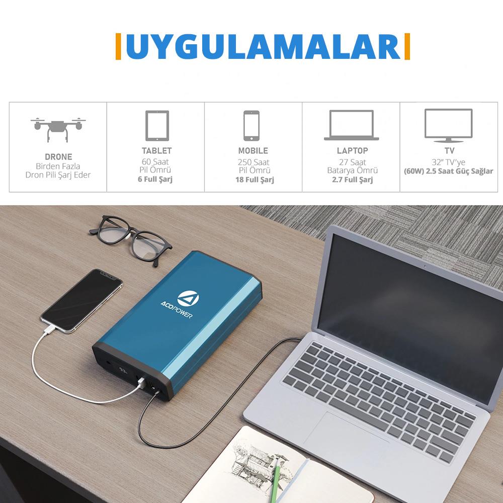 Acopower%20X230%2014.8Volt%2013Amper%20Li-ion%20Yedek%20Buzdolabı%20Aküsü%20+%20Powerbank%20+%20LED%20Lamba